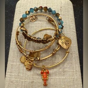 Alex and Ani Beach Bracelets - Lobster Sand Dollar Seahorse Anchor Swarovski